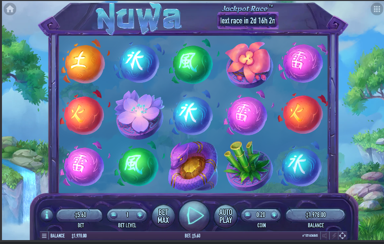 Nuwa - grafički interfejs slot video igre
