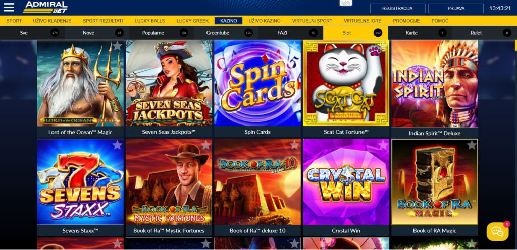 Admiralbet slot igre