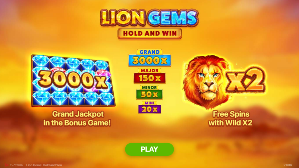 Lion Gems: Hold & Wins početak igre