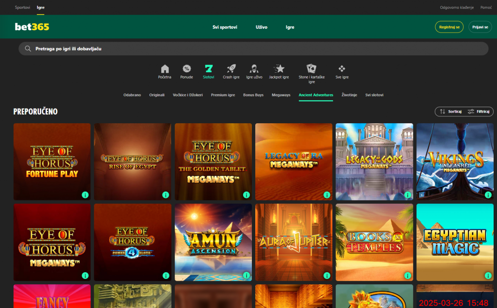 Ancient Adventures na bet365