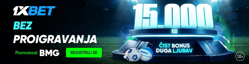 Specijalni 1xbet bonus dobrodošlice uz promo kod BMG