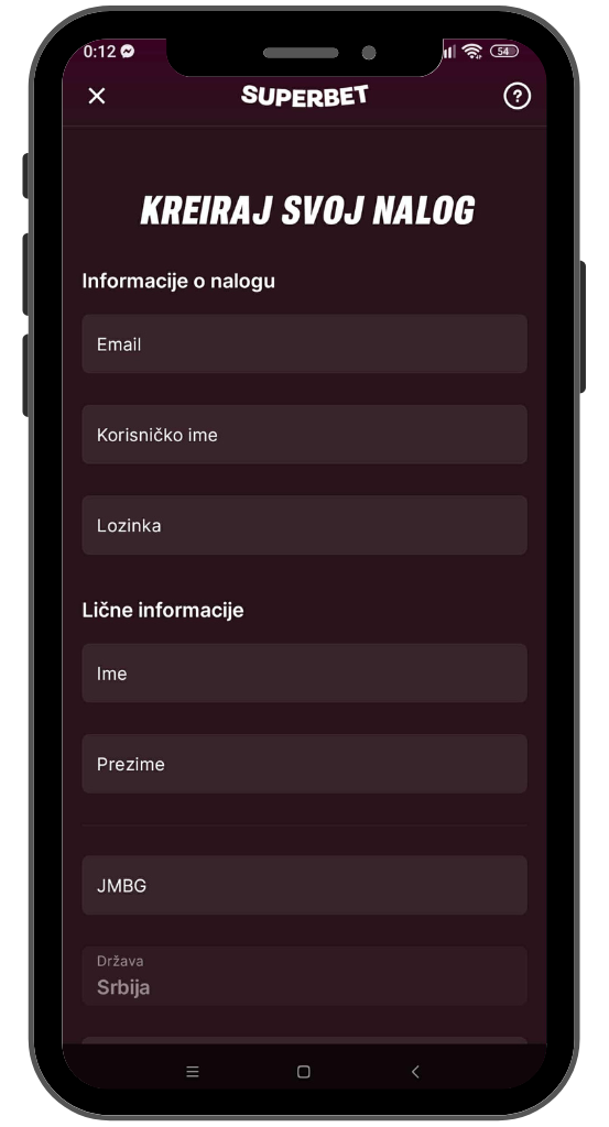 registracija putem mobilna aplikacija