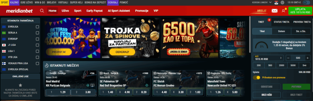 Meridian bet registracija