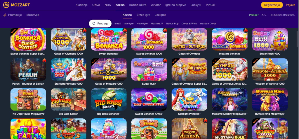 Mozzartbet Pragmatic play ponuda igara