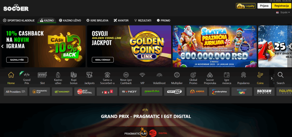 Soccerbet kazino igre