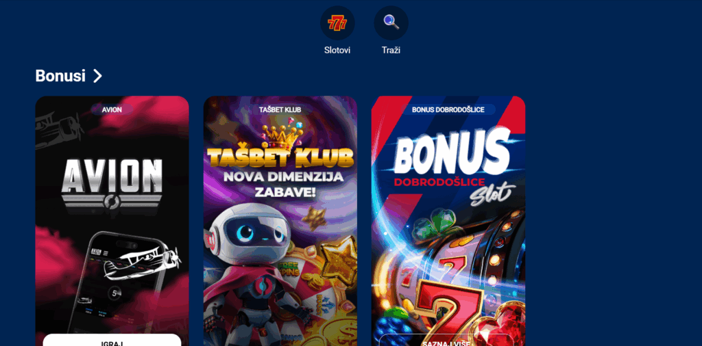 Tašbet kazino slot - kazino stranica