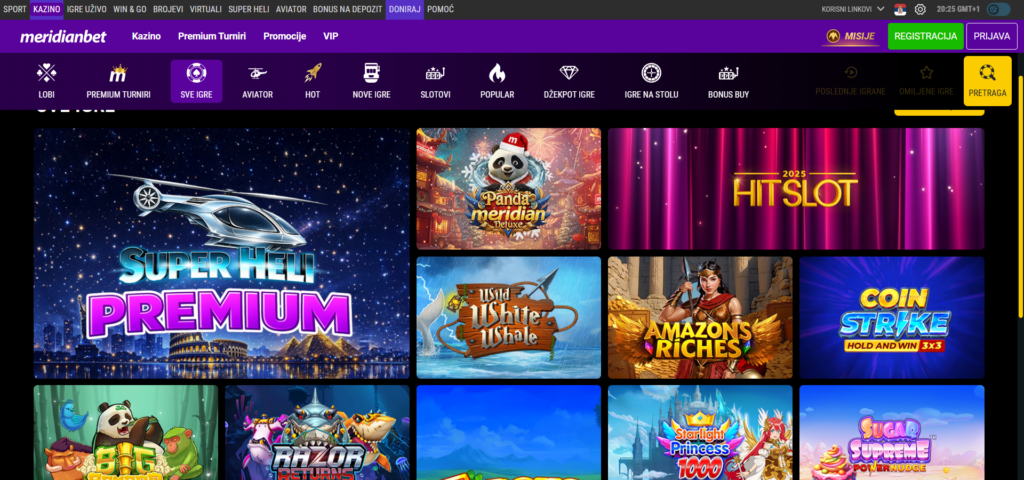 Meridian kazino ponuda igara nije najimpresivnija