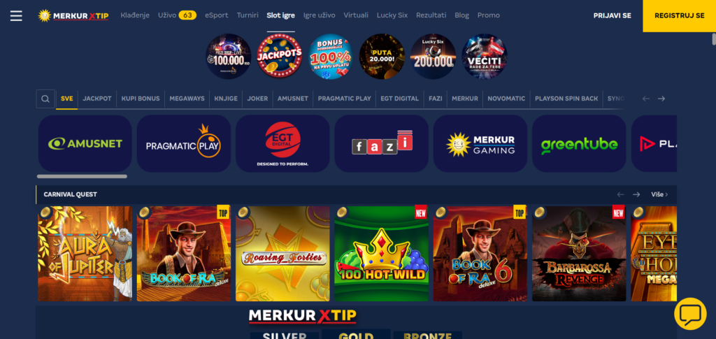 Merkurxtip kazino slot igre